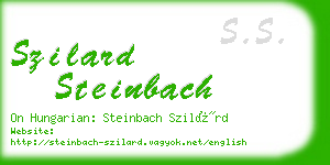 szilard steinbach business card